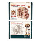 London themed wooden 3D puzzle marble run with mechanical components and landmark features