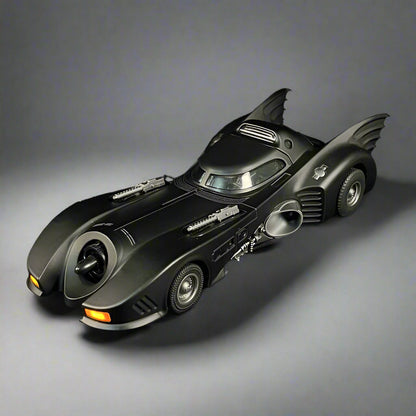 High-quality 1:18 scale Batmobile replica model with authentic movie details, LED lighting, and interactive features for collectors