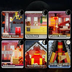 Pink Palace Haunted House Building Set with LED Lights Victorian Gothic Architecture