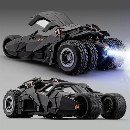 High-quality 1:18 scale Batmobile replica model with authentic movie details, LED lighting, and interactive features for collectors