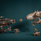 DIY Puuzzle™ | Steampunk Navigator Airship 3D Wooden Puzzle Kit - DIY Puuzzle