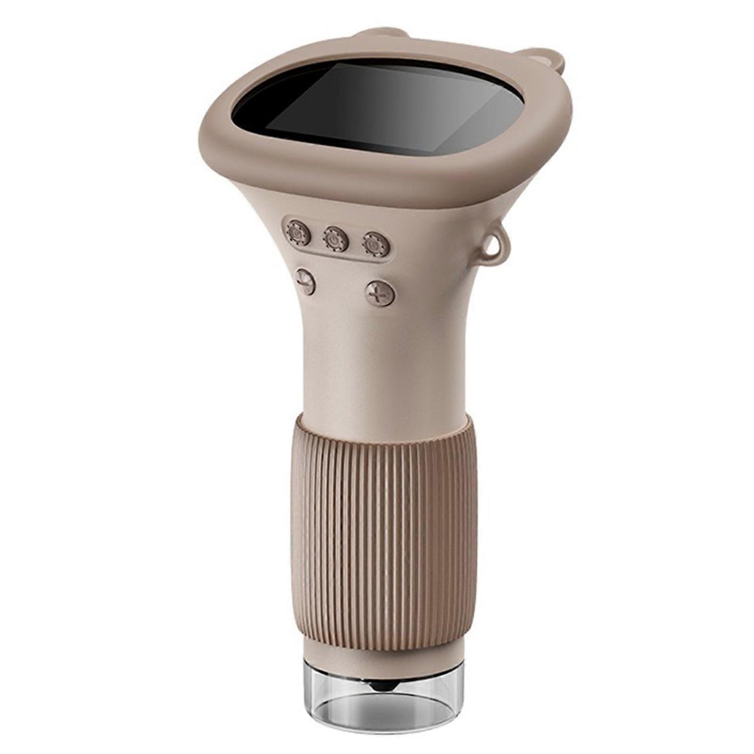 Handheld microscope with screen for kids, a rechargeable pocket STEM science kit for young explorers, Beige