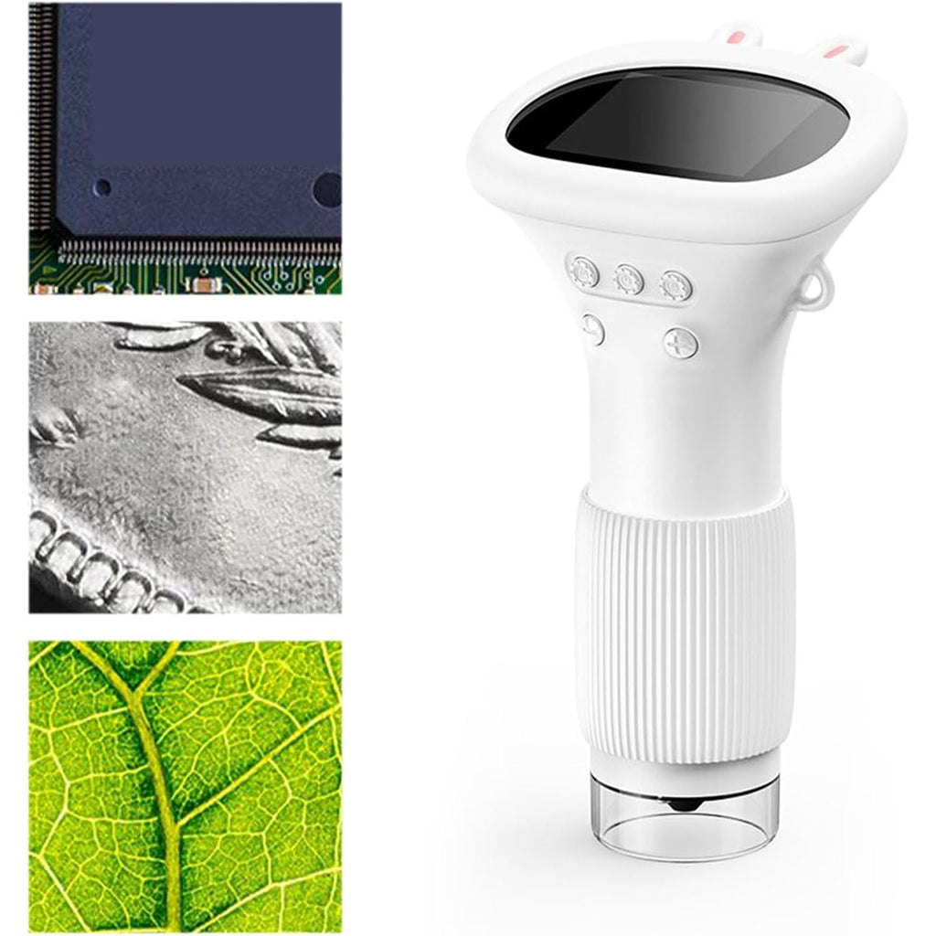 1000X microscope with a macro lens for coin and stamp inspection plus insect, plant and mineral detail, White