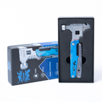 18-in-1 wrench hammer multitool boxed as a practical gift for dad, handymen and outdoor campers who like to fix things Blue