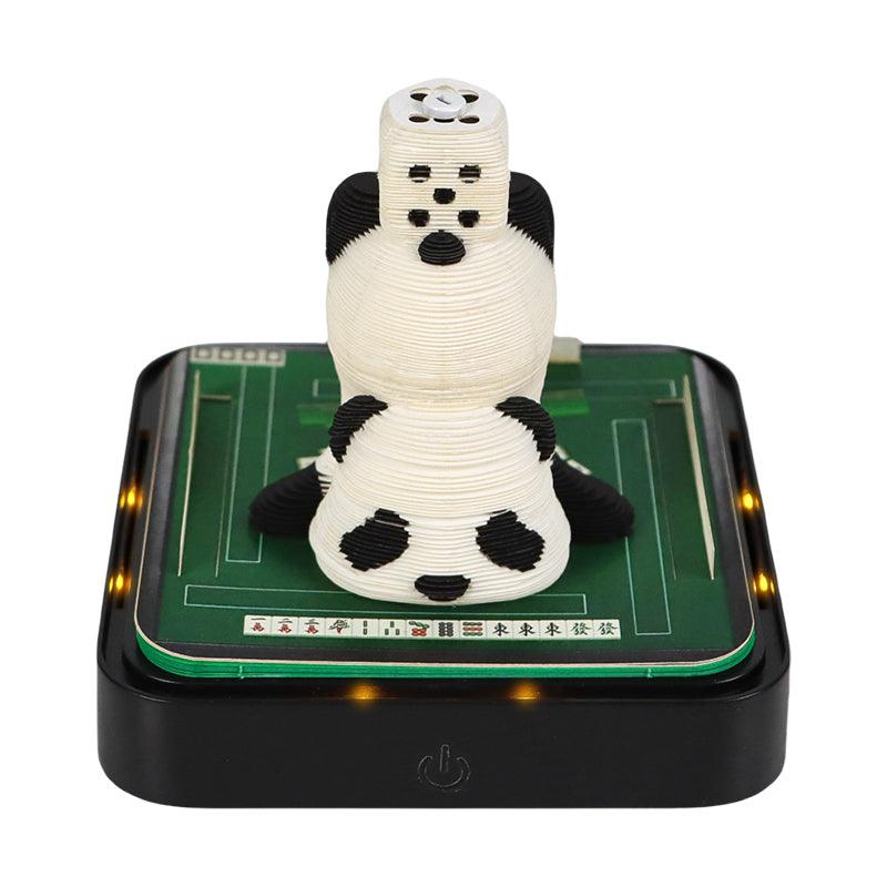 3D memo pad that forms a Panda paper sculpture page by page, a touch LED desk ornament and planner calendar for the office