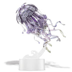 Cobalt Violet metal jellyfish model, a 61 piece laser cut 3D puzzle and marine desk decor for adult puzzle hobbyists