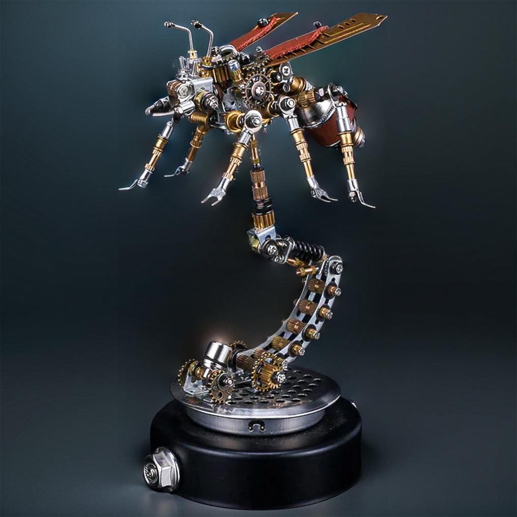 Articulated 3D metal termite puzzle for adults, a screen free three hour building hobby for engineering enthusiasts Termine With Holder