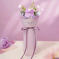 Impressionist inspired purple rose wooden puzzle, a romantic anniversary and birthday flower gift that never wilts AF022