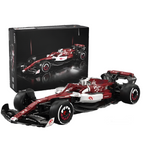 Alfa Romeo F1 Team ORLEN C42 building block kit assembled as a Formula 1 race car display model, built in the 1:8 with 1868 pcs scale