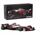 Compact Alfa Romeo ORLEN C42 Formula 1 brick car and boxed set, a snap together desk display in 1:24 with 271 pcs