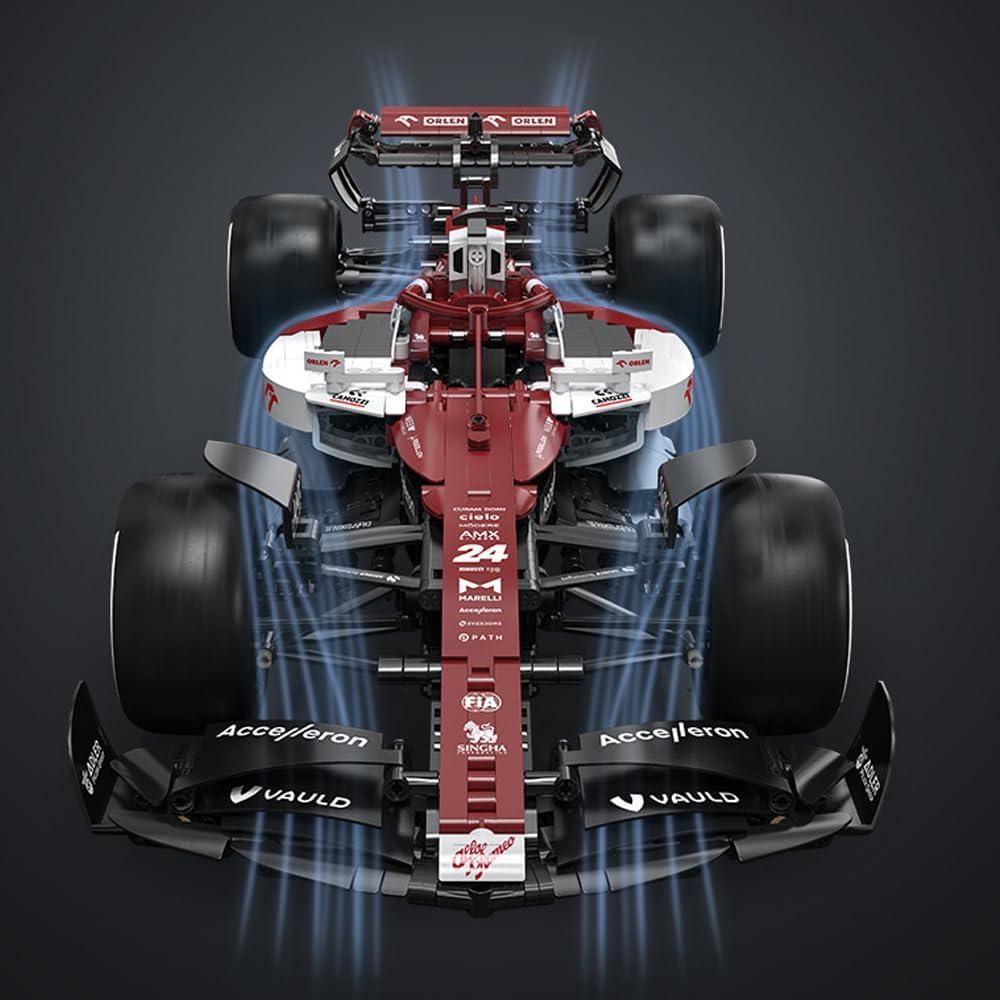 Formula 1 building block car capturing the Alfa Romeo C42 front wing and aero styling, a 1:8 with 1868 pcs showcase piece