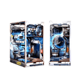 Sci-fi book nook kit that builds a lit space station scene to slot between books on a shelf for futuristic decor