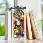 Warm LED book nook glowing between real books, a one touch lit bookshelf insert for cozy reading nook decor
