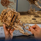 Housewarming gift jellyfish music box puzzle, a 355 piece illuminated wooden model kept on lasting display