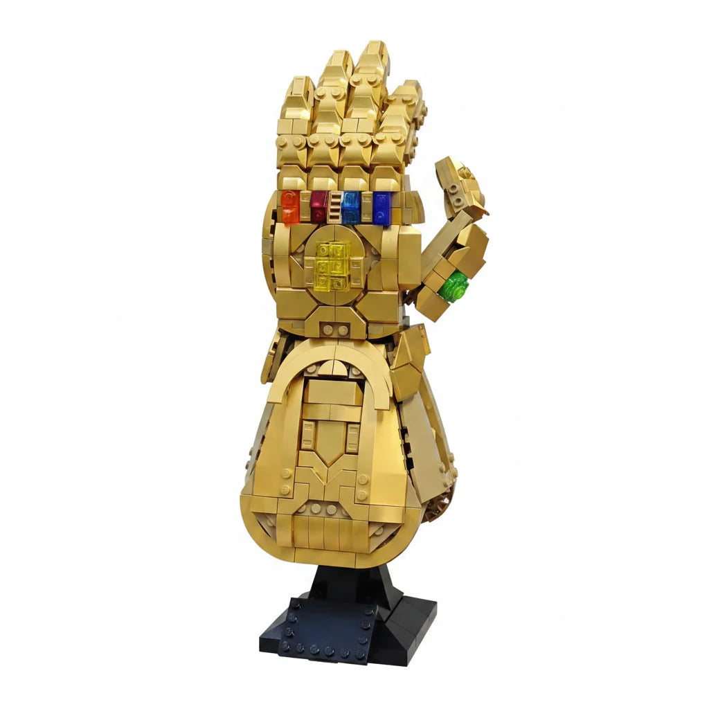 infinity gauntlet brick build marvel avengers display piece six stones lego compatible birthday gift -- infinity Gauntlet - Gold