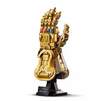 infinity gauntlet display stand nameplate marvel avengers brick model collector lego compatible piece -- infinity Gauntlet - Gold