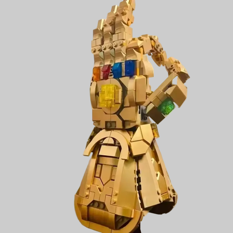 thanos gauntlet brick replica marvel avengers infinity stones display collectible lego compatible gift -- infinity Gauntlet - Gold