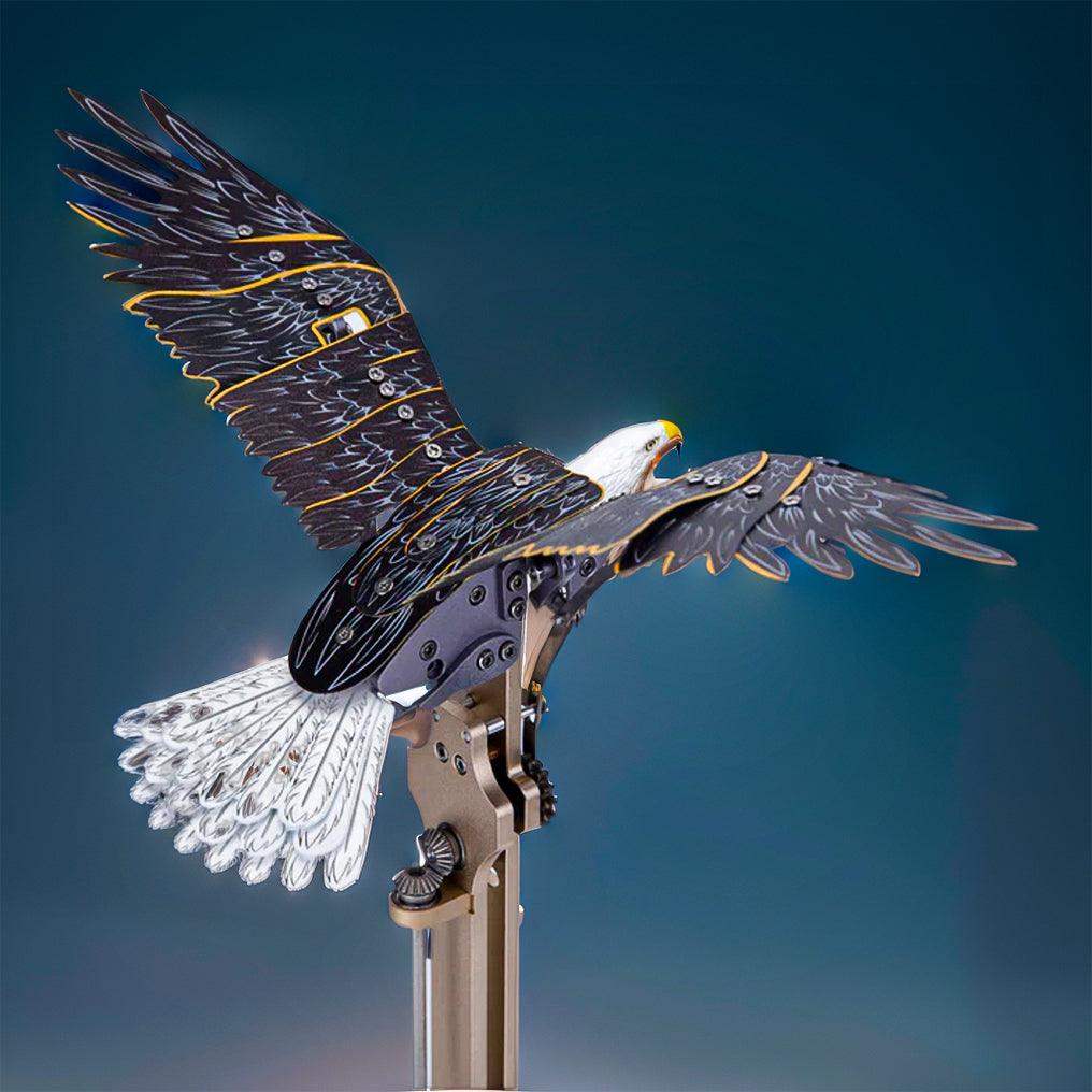 3D metal eagle building kit assembled with included tools and no glue, a mechanical model project for adult builders