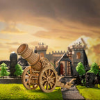 Medieval trebuchet wooden building kit with laser cut parts, history buff display piece and hands-on engineering project