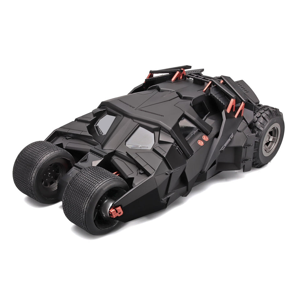 2008 Dark Knight Tumbler Batmobile diecast metal model with LED lights and engine sound for Batman fans and collectors 2008 Black version.