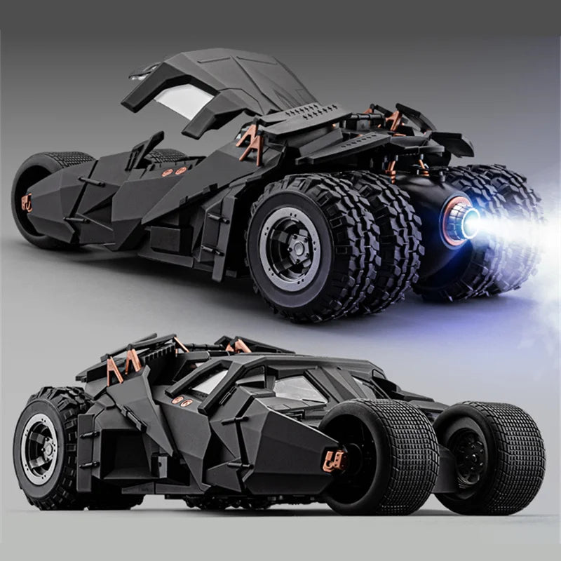 Detailed Batmobile diecast car model with opening canopy and rolling wheels for collectors and diecast car lovers 1995 1 Tail and 1995 2 Tail versions.