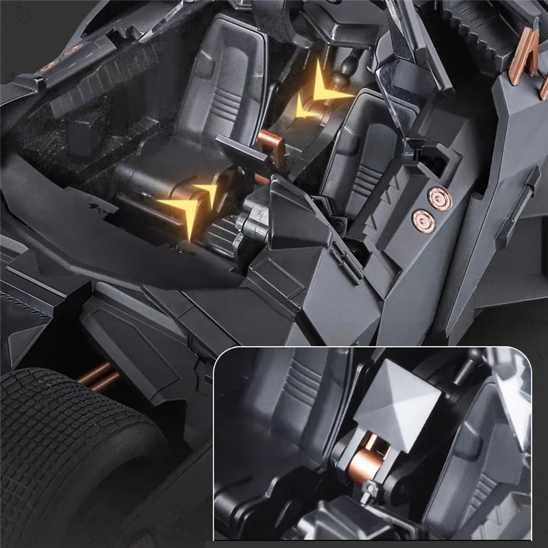Batman Batmobile alloy diecast with multi gear drive and illuminated interior for enthusiasts and model car fans 1995 1 Tail version.