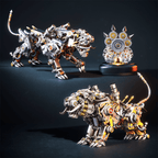 3D metal animal puzzle collection led by the Bengal tiger, a stainless steel model kit gift for adult puzzle fans Original Version