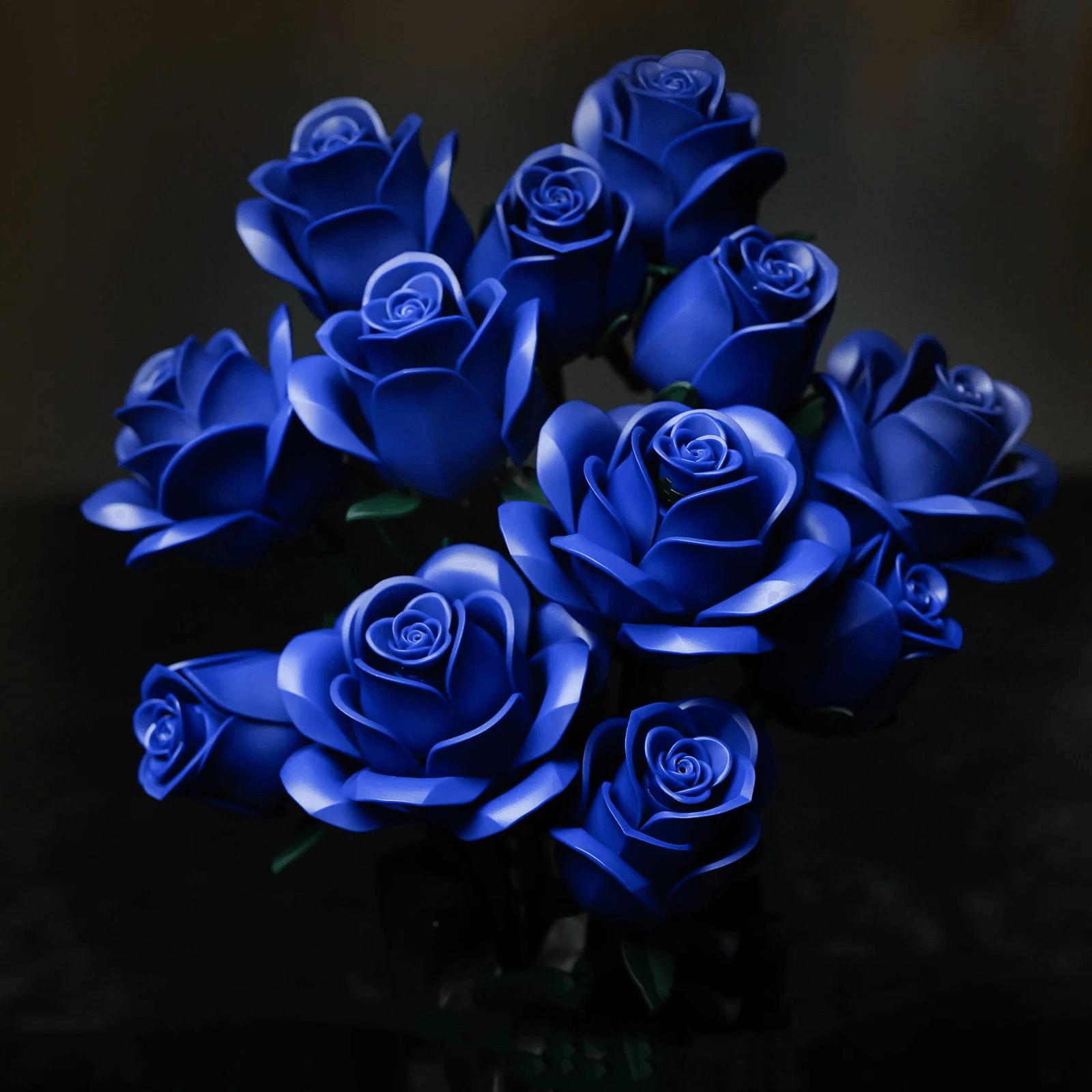 Everlasting blue rose bouquet as an anniversary and Valentine gift, artificial flowers that last without any water