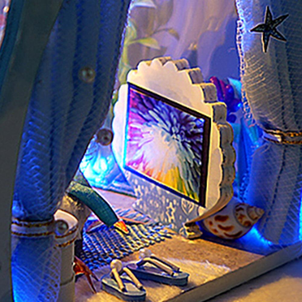 Hands-on DIY miniature building kit with colored English instructions, an underwater dollhouse project for ages 14 up