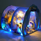 Aquarium inspired deep sea dollhouse kit, a marine themed 1:24 miniature room for desk and shelf decoration ideas