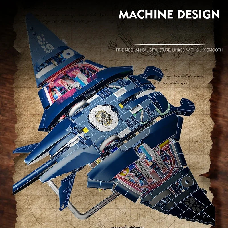 Gear driven mechanical manta ray model kit teaching engineering and gear ratios, STEM building blocks for teens and adults