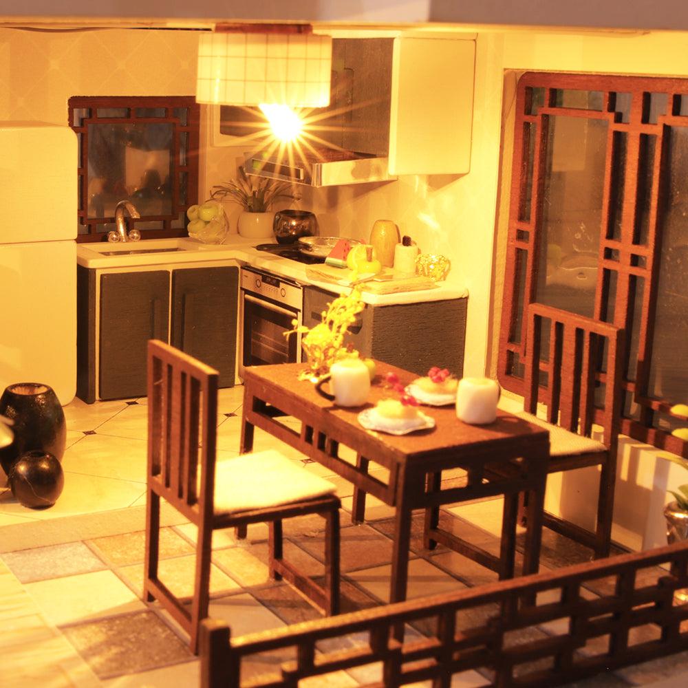 Miniature house building kit for adults and teens, a thoughtful birthday and holiday gift for dollhouse miniature collectors