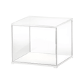 Clear acrylic display case and dust cover for finished miniature dollhouses and dioramas with a full 360 degree view