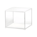 Clear acrylic display case and dust cover for finished miniature dollhouses and dioramas with a full 360 degree view