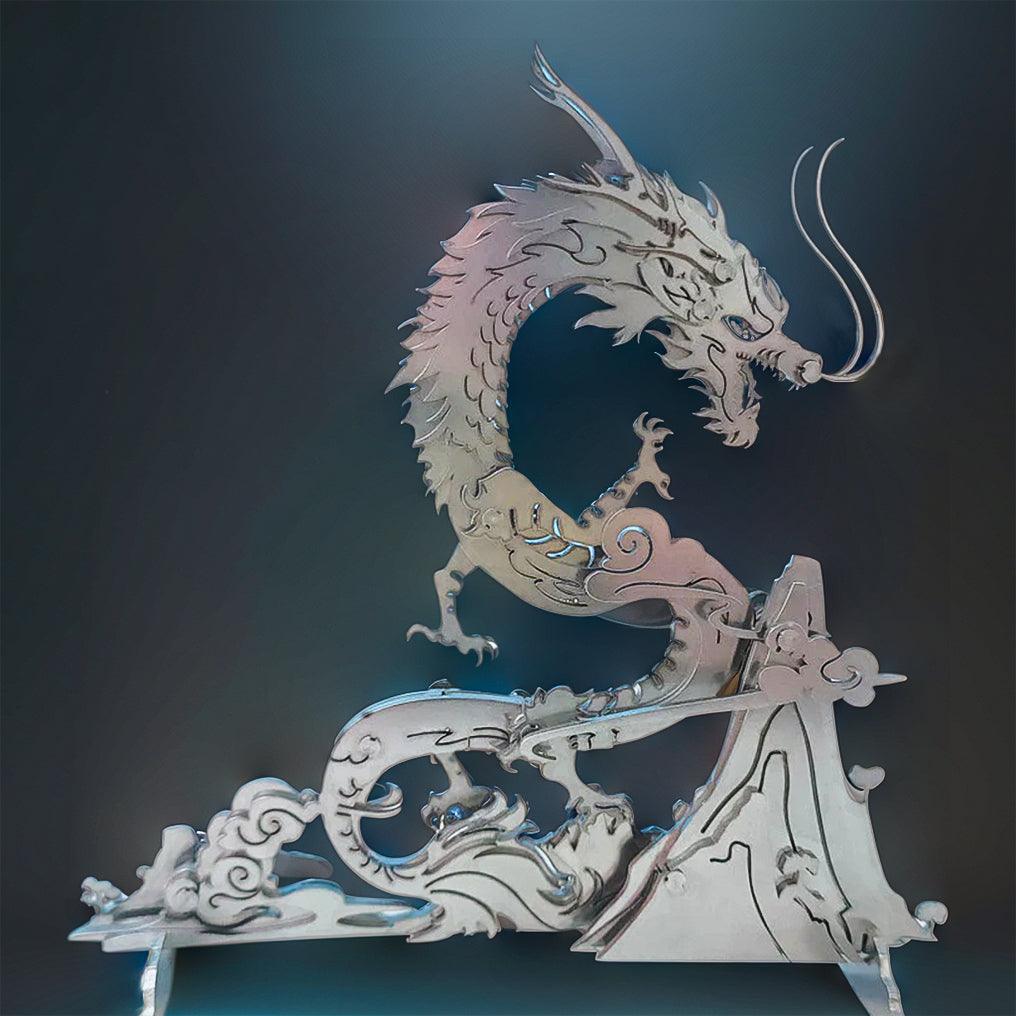 Four color dragon model kit bundle of stainless steel puzzles for fantasy collectors who want the full dragon set 4 PCS