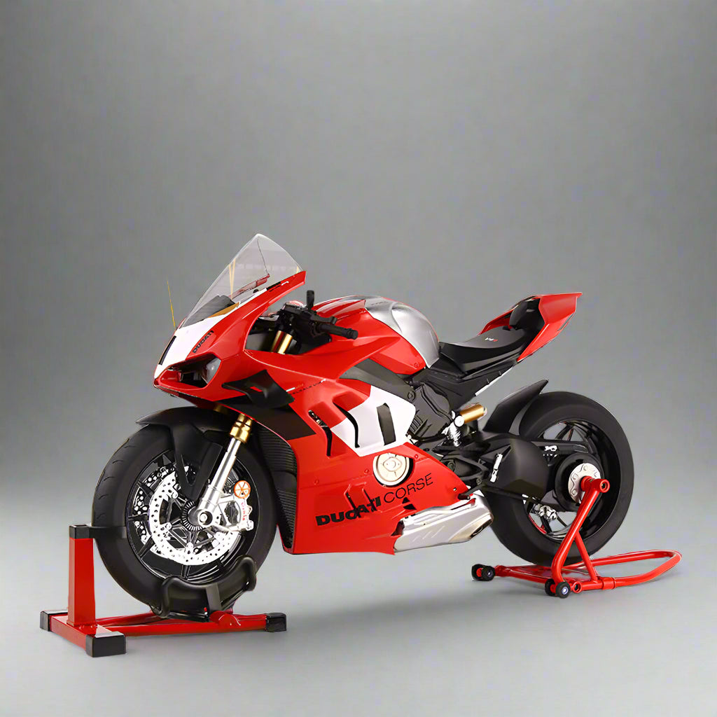 Collector grade 1:6 scale Ducati Panigale V4R superbike replica with metal alloy bodywork, a detailed display model for a shelf