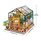 Lit greenhouse garden miniature gift for gardeners, miniature collectors, and botanical fans on birthdays and holiday seasons