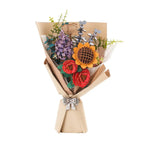 Wooden flower bouquet puzzle kit that builds an everlasting mixed floral arrangement for anniversaries and home decor Bouquet