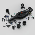 Detailed F1 Formula Racing building block car for a home office or gaming desk, a 1:8 scale gift for motorsport fans