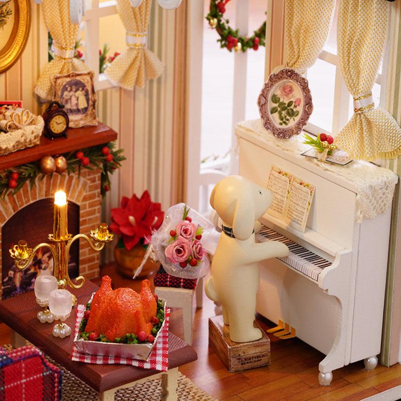 Finished miniature model with protective dust cover, a collectible desk and shelf display for craft fans