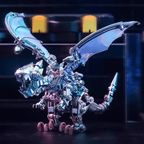 Blue mechanical dragon metal puzzle for ages 14 and up, a focused screen-free building project and a display piece Blue