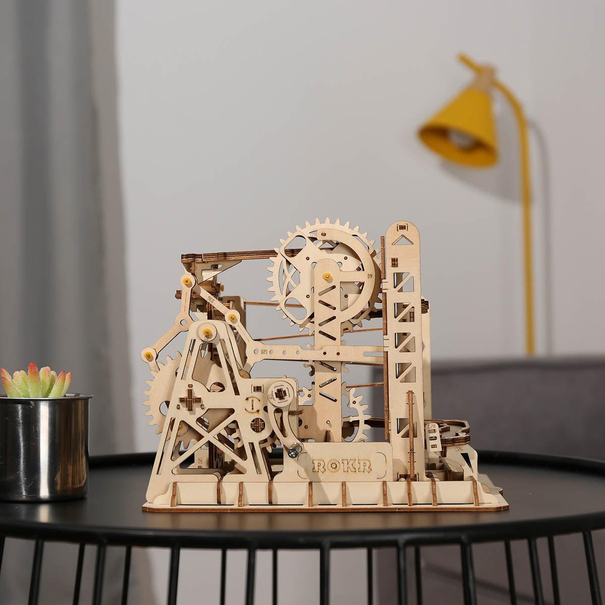 STEM building puzzle for ages 8 and up that turns gears and gravity into hands on learning for kids, teens, and adults