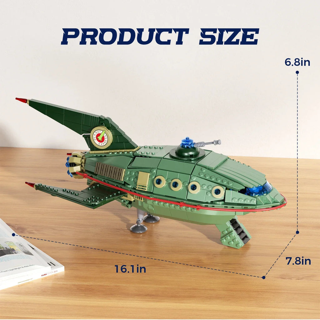 About 16 inches long, this starship display model suits a desk or shelf, a sci-fi building blocks set for collectors and fans