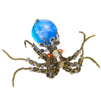 Illuminated steampunk kraken metal model built from 2400 pieces as a color changing desk lamp for adult builders Star light Moon light
