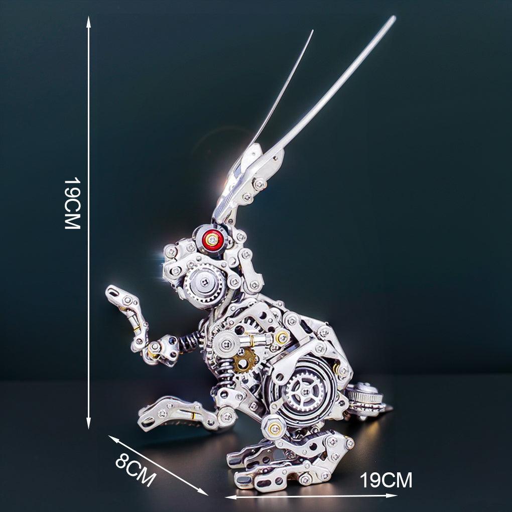 3D metal puzzle rabbit with interlocking gears and rivets for a detailed weekend build and lasting shelf display Multicolored Primary