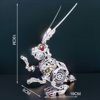 3D metal puzzle rabbit with interlocking gears and rivets for a detailed weekend build and lasting shelf display Multicolored Primary