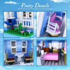 Blue Stars Hollow house model styled as room decor with figures, a building block set and display gift for Gilmore Girls fans
