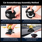Step-by-step assembly guide for a Golden Snitch Solar Car Air Freshener Dashboard Ornament with Flapping Wings for Wizard Fans