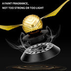 Golden Snitch Solar Car Air Freshener Dashboard Ornament with Flapping Wings for Wizard Fans