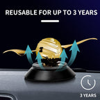 Golden Snitch Solar Car Air Freshener Dashboard Ornament with Flapping Wings for Wizard Fans